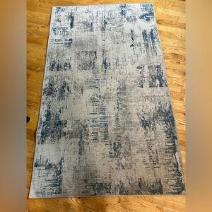 Abstract Blue & Gray 3’x5’ Area Rug